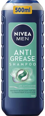 Zdjęcie produktu dla NIVEA MEN Szampon Anti Grease do Włosów Przetłuszczających 500ml