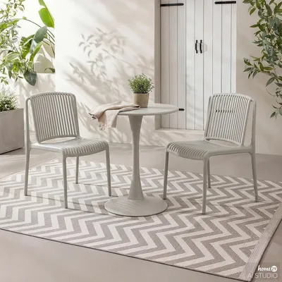 Produktbild von home24 Gartensitzgruppe - 3-teilig - Stahl / Polypropylen