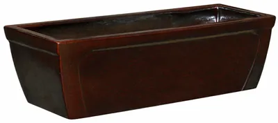 Produktbild von KERAZO Keramik Bakonkasten Blumenkasten Pflanzkasten 48x20x18 cm frostfest, standfest, witterungsbeständig, Farbe: BRAUN