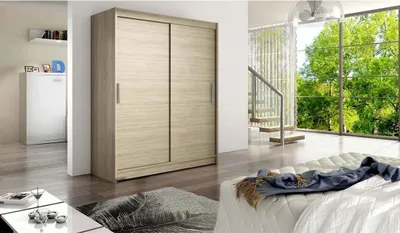 Obrázok produktu pre Šatníková skriňa 150 cm s posuvnými dverami ELADIO 1 - dub sonoma