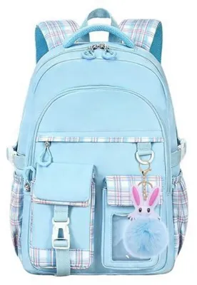 Produktbild von Rucksack für Mädchen Kinder Kawaii Schultasche Teenager Mittelschule Outdoor Daypack Blau 45x33x16cm