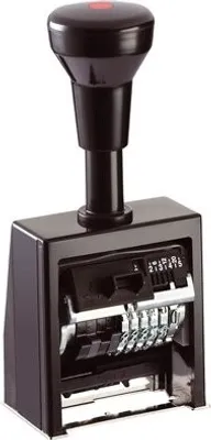 Produktbild von Paginierstempel Blockzahlen schwarz 5,5mm 6stel. Kunstst.