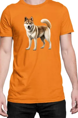 Produktbild von Herren T-Shirt Dogs Breeds Akita Dog Breed 005, Man 3XL / Orange
