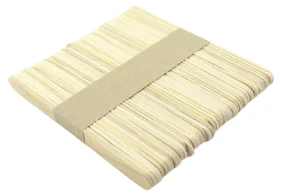 Produktbild von 100 Stück Eisstäbchen, Eisstiele, rundes Kantendesign, Leckerli-Stäbchen aus Holz für Bastelbedarf für Kinder