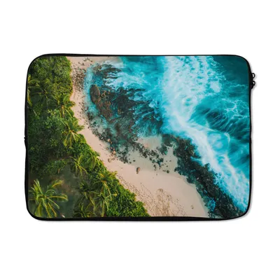 Produktbild von MuchoWow® Laptop Hülle 14 ZollStrand von Hawaii Laptoptasche - Laptoptasche - Stoßsicher - Schutzhaube