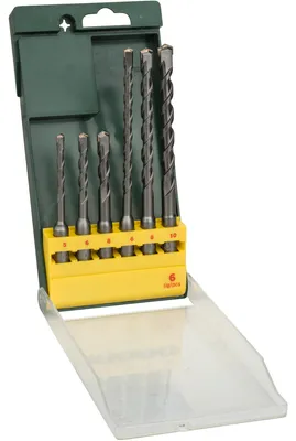 Productafbeelding van Hammerboor set SDS plus, 6-delig, bestaande uit: 5 - 8 mm, 110 mm; en 6 - 10 mm, 160 mm
