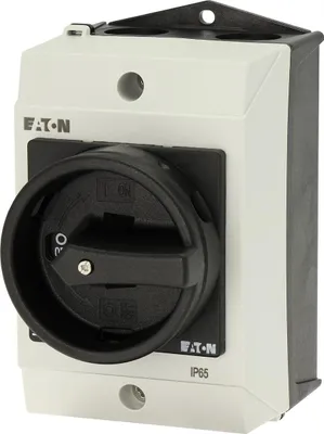 Zdjęcie produktu dla Eaton T0-2-15679/I1/SVB-SW, Przełącznik, 3P, Czarny, Biały, IP65, 80 mm, 110 mm