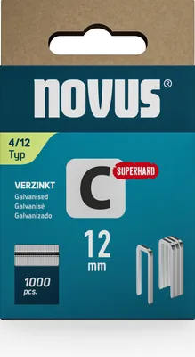 Produktbild von Novus Tackerklammer Typ 4 12 mm 1000 Stück Schmalrückenklammern