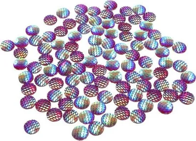 Immagine prodotto di Pietre decorative in resina Mermaid, 100 pezzi, per decorazione