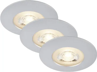 Obrázok produktu pre LED vstavané svietidlá, matný chróm, IP65, 3xLED/5W
