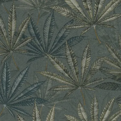 Produktbild von Profhome 399844-GU Florale Tapete matt grau oliv-grün blau-grau weiß 5,33 m2