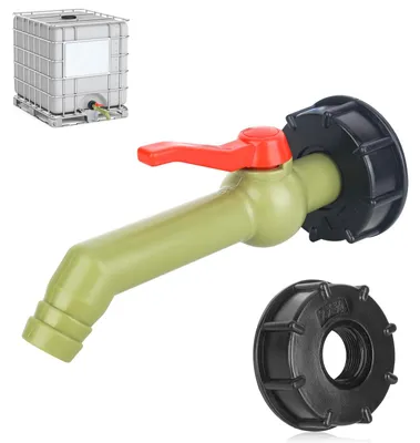 Produktbild von Abzweigventil und Kugelhahn für Tanks, 1-Zoll-Wasserhahn für Tanks und Regentonnen (DN40/50)