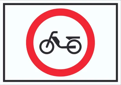 Produktbild von Schild Verbot Mofas Symbol A5 (148x210mm)