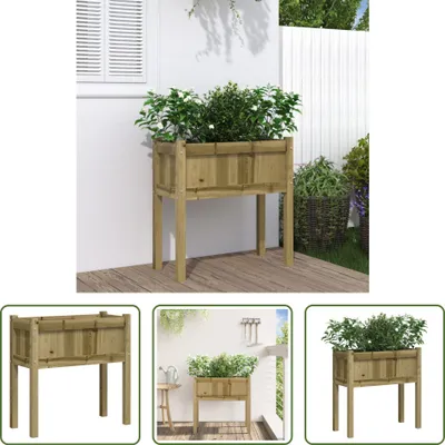 Zdjęcie produktu dla The Living Store Sadzarka z nogami 70x31x70 cm Drewno sosnowe Impregnowane