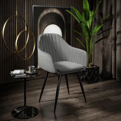 Obrázok produktu pre Čalúnené kreslo LIZBONA Grey Velvet