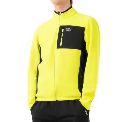 Image de ROCKBROS Veste de vélo d'hiver pour hommes coupe-vent veste chaude respirante pour le vélo en plein air L