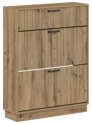 Zdjęcie produktu dla Szafka na buty vidaXL HOORN, 78 x 24 x 100 cm, płyta drewniana, imitacja dębu Artisan