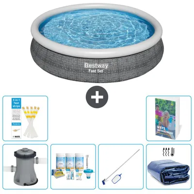 Zdjęcie produktu dla Basen Bestway Fast Set, okrągły - 366x76 cm - 5-częściowy, model S267