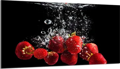 Produktbild von Glas-Herdplattenschutz 90x52 Erdbeeren
