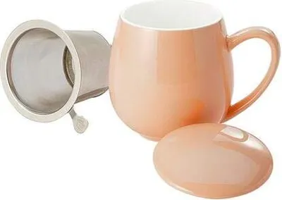 Produktbild von Cha Cult Saara Kräuterteetasse für frischen Kräutertee, mit Deckel und Teesieb, 0,35 l