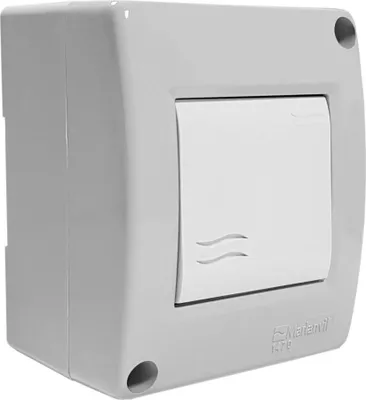 Produktbild von Lichtschalter im Gehäuse IP40 grau M-L 1694