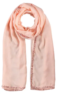 Immagine prodotto di Sciarpa con paillettes color salmone per donna, marca Passigatti