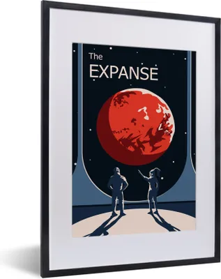 Produktbild von MuchoWow® MuchoWow® Gerahmtes Poster Planet - Weltraum - Sterne 30x40 cm - Poster mit zchwarzem Bilderrahmen - Wandposter Schlafzimmer