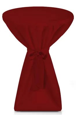 Image de Housse pour table haute Beautissu Premium, Ø80-85 cm, bordeaux, avec housse