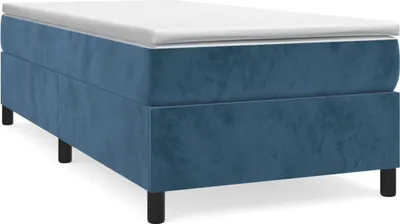 Produktbild von vidaXL Boxspringbett mit Matratze Dunkelblau 80x200 cm Samt