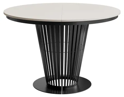 Produktbild von MIRJAN24 Tisch Elantra 100, Esszimmer Tisch, Beine aus Stahl (Farbe: Schwarz / Cashmere)
