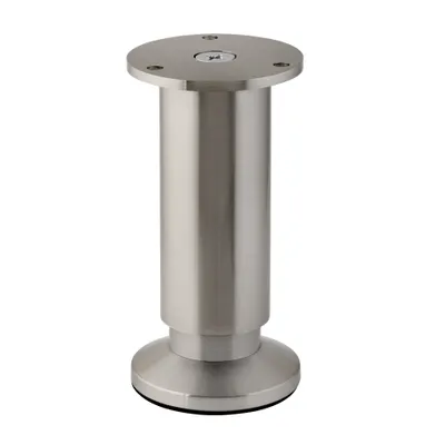 Obrázek produktu pro Walteco Nábytková noha průměr 38mm, výškově nastavitelná 120-135mm, 250kg, broušený nikl
