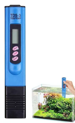 Productafbeelding van Water Tester - Waterkwaliteit Meter - Water Kwaliteit Testen - 2-in-1 Functie - 15.5 cm - Blauw