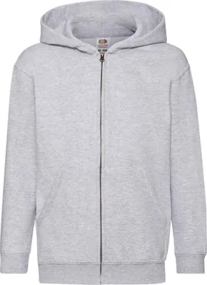 Image de Fruit of the Loom - "Classic" Kapuzenjacke für Kinder FK3209 (152-158) (Grau meliert)