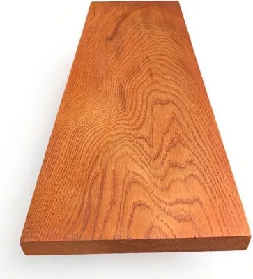 Immagine prodotto di Scaffale a muro in rovere massiccio 80x20x2,5 cm con bordo dritto in teak oliato, scaffale in legno, libreria