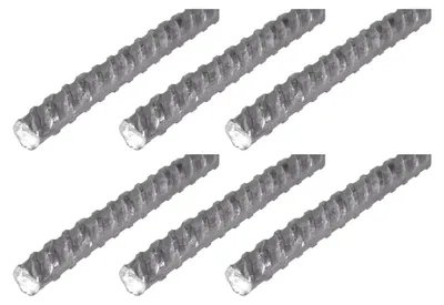 Immagine prodotto di Alberts 6 x cemento acciaio ondulato, acciaio grezzo, diametro Ø6 mm, lunghezza 1 m