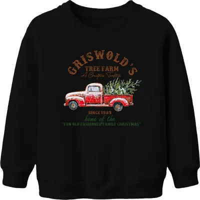 Obrázok produktu pre Griswold's Tree Farm orange Clark - Christmas Xmas Uni detský vianočný sveter, čierny, 104