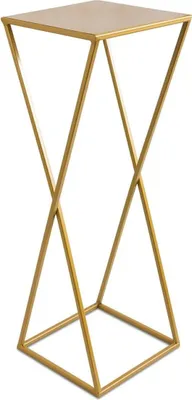 Produktbild von HowHomely Modern Pflanzenständer, Blumenhocker aus Metall Gold 70 cm Höhe - Blumenständer für das Haus