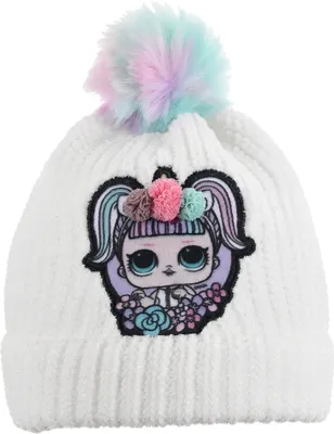 Produktbild von L.O.L. Surprise! Kinder Mädchen Winter-Mütze Bommelmütze      , Farbe:Weiß, Größe:52