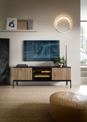Immagine prodotto di Mobiletto TV Sento 154x39x56cm nero rovere Wotan MDF