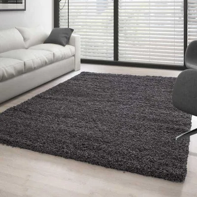 Produktbild von TapisTrend Zotteliger Teppich Anthrazit 200x290 cm Hochflorteppich, einfarbig