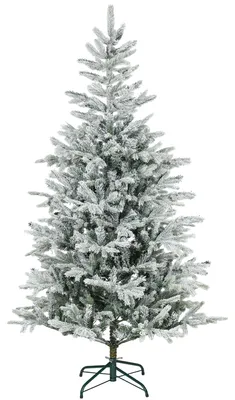 Produktbild von 180 cm hoher, schneebedeckter Weihnachtsbaum mit realistischen Zweigen und faltbarem Metallfu?