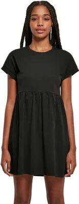 Productafbeelding van Dames T-shirtjurk "Urban Classics Ladies Organic Empire Valance Tee Dress" in zwart - maat XXL