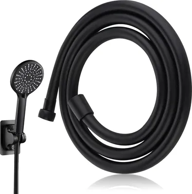 Produktbild von Schwarzer PVC-Duschschlauch, 15 m, mit Drehwirbel und Hochdruckverstärkung