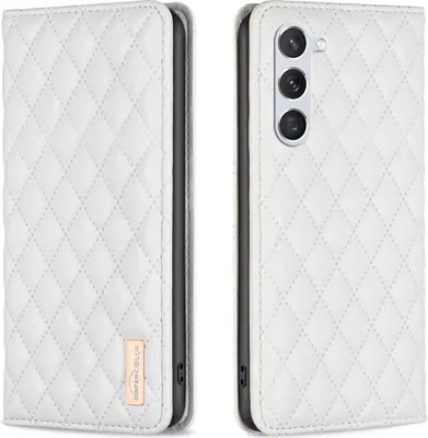 Produktbild von Galaxy S23 Hülle, Elegant Bookstyle Flip Leder Kartenfächer Schutzhülle mit Ständer für Samsung Galaxy S23 Weiß
