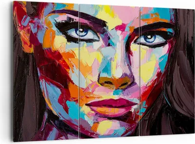 Produktbild von Bild auf Leinwand - Leinwandbild - Mädchen Gesicht - 165x110cm - Wand Bild - Wanddeko - Wandbilder - Leinwanddruck - Bilder - Kunstdruck - Wanddekoration - Leinwand bilder - Wandkunst - CE165x110-3471