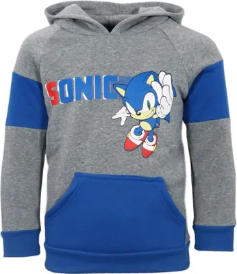 Produktbild von Sonic the Hedgehog Kinder Jungen Fleece Hoodie Kapuzenpullover – Grau / 98