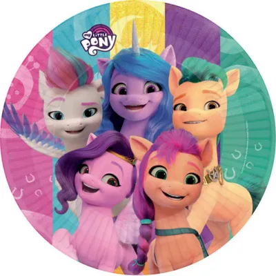 Zdjęcie produktu dla Papierowy talerz imprezowy 8szt 23cm My Little Pony - Amscan