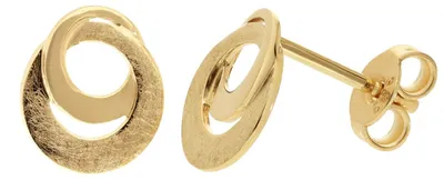 trendor 31192 Damen-Ohrstecker Gelbgold 333/8K Eismatt 1