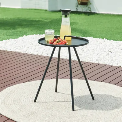 Produktbild von Outdoor-Beistelltisch 'Fosen' 55 x Ø 42 cm Schwarz
