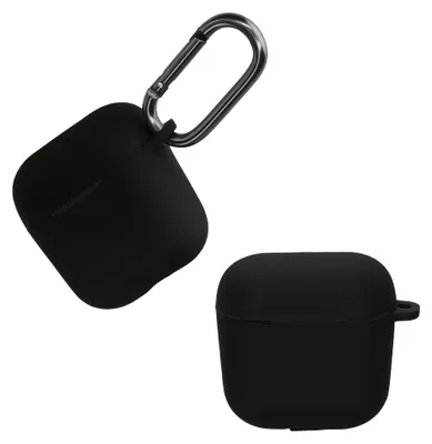 Produktbild von kwmobile Schutzhülle für Sennheiser ACCENTUM Open Hülle - TPU Silikon Case für Kopfhörer Ladecase - stoßfestes Cover mit Karabiner - Schwarz